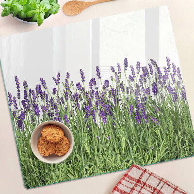 Tagliere in vetro temperato Campo di lavanda al sole