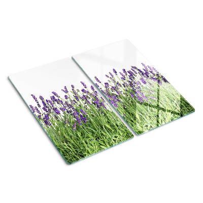 Tagliere in vetro temperato Campo di lavanda al sole