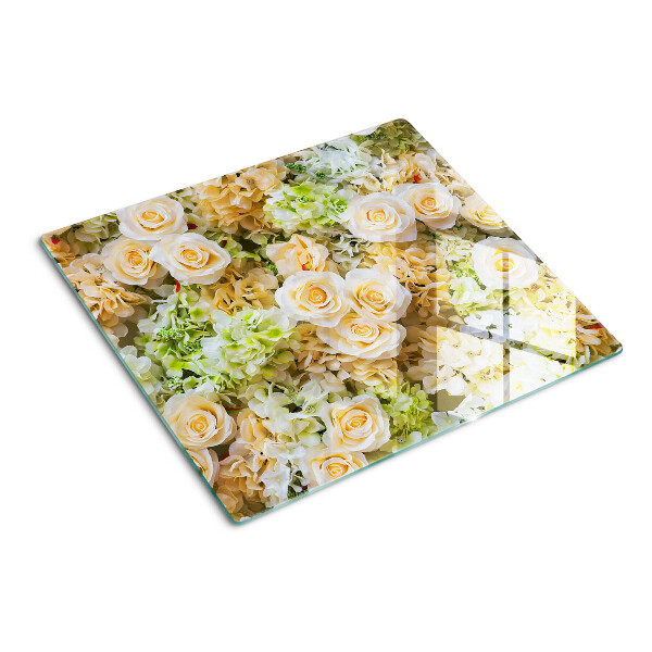 Tagliere in vetro Fiori in tonalità pastello