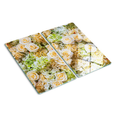 Tagliere in vetro Fiori in tonalità pastello