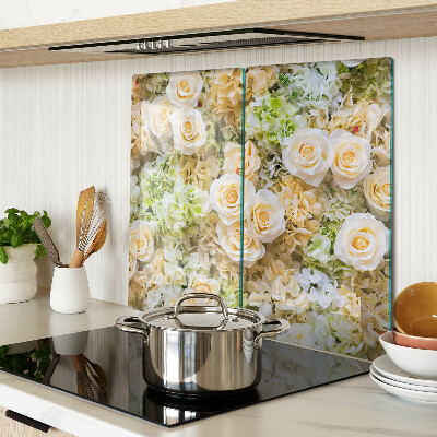 Tagliere in vetro Fiori in tonalità pastello