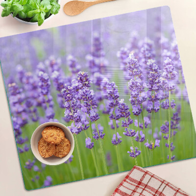Tagliere in vetro Campo di lavanda