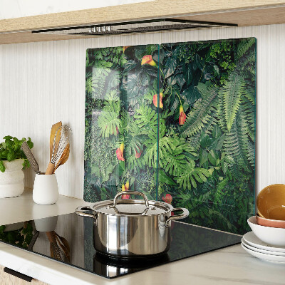 Tagliere in vetro temperato Giungla tropicale con fiori