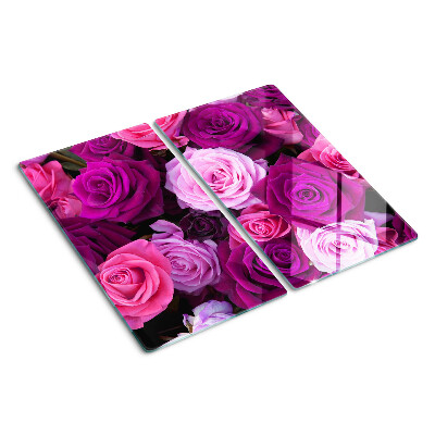 Tagliere in vetro Rose nelle tonalità del rosa