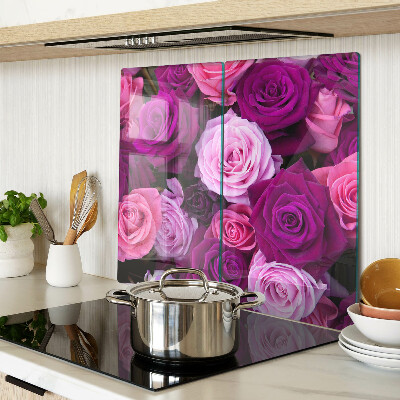 Tagliere in vetro Rose nelle tonalità del rosa