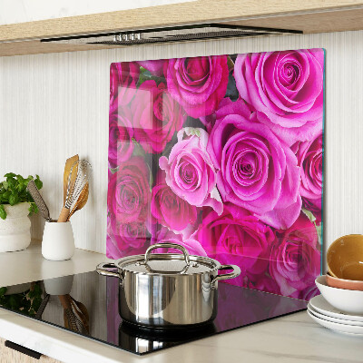 Tagliere in vetro Rose nelle tonalità del rosa