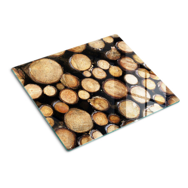 Tagliere in vetro Tronchi di legno in sezione trasversale