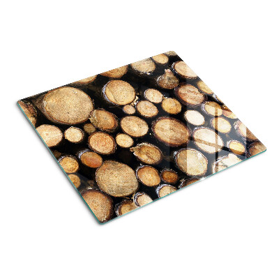 Tagliere in vetro Tronchi di legno in sezione trasversale