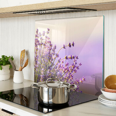 Tagliere in vetro temperato Fiori di lavanda alla finestra