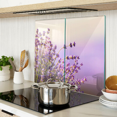 Tagliere in vetro temperato Fiori di lavanda alla finestra