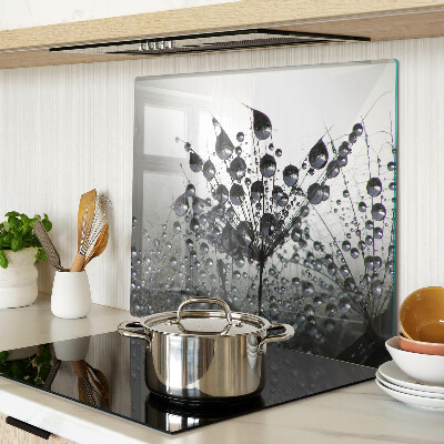 Tagliere in vetro Gocce d'acqua sulle piante