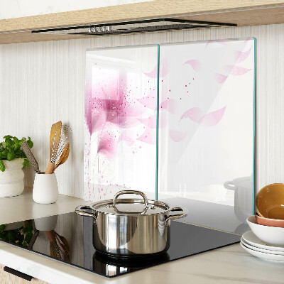 Tagliere in vetro temperato Fiori nelle tonalità del rosa