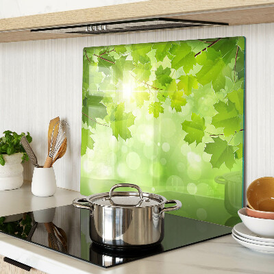 Tagliere in vetro temperato Foglie ai raggi del sole
