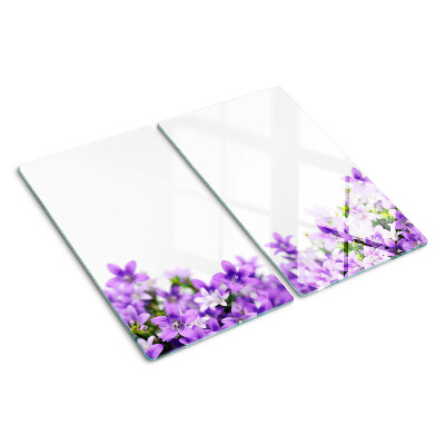 Tagliere in vetro temperato Fiori viola sullo sfondo