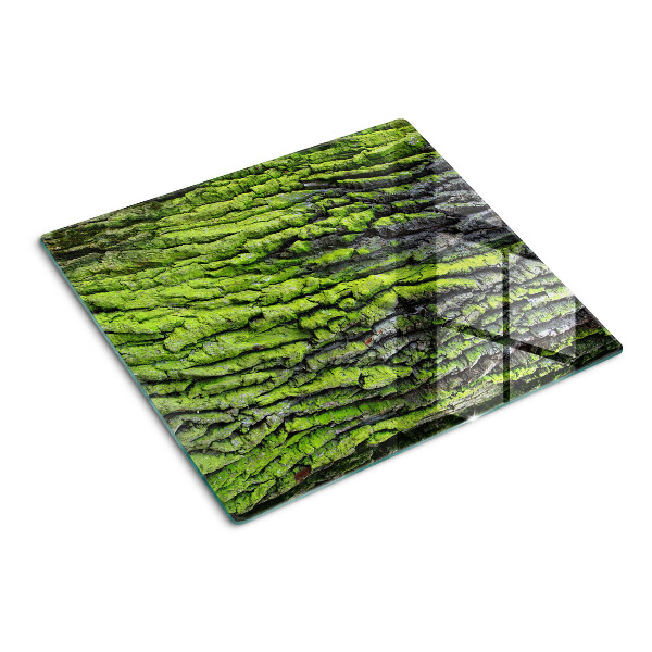 Tagliere in vetro Corteccia di albero verde