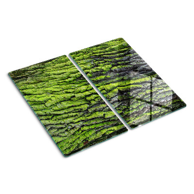 Tagliere in vetro Corteccia di albero verde