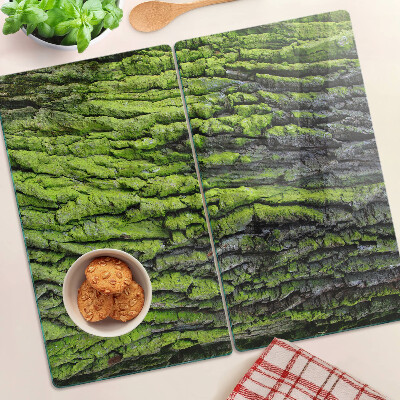 Tagliere in vetro Corteccia di albero verde