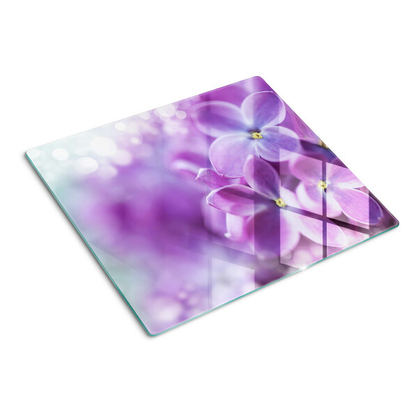 Tagliere in vetro Fiori nelle tonalità del viola