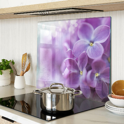 Tagliere in vetro Fiori nelle tonalità del viola