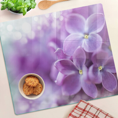 Tagliere in vetro Fiori nelle tonalità del viola