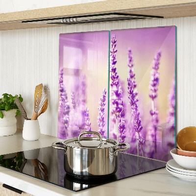 Tagliere in vetro Fiori di lavanda su uno sfondo sfumato
