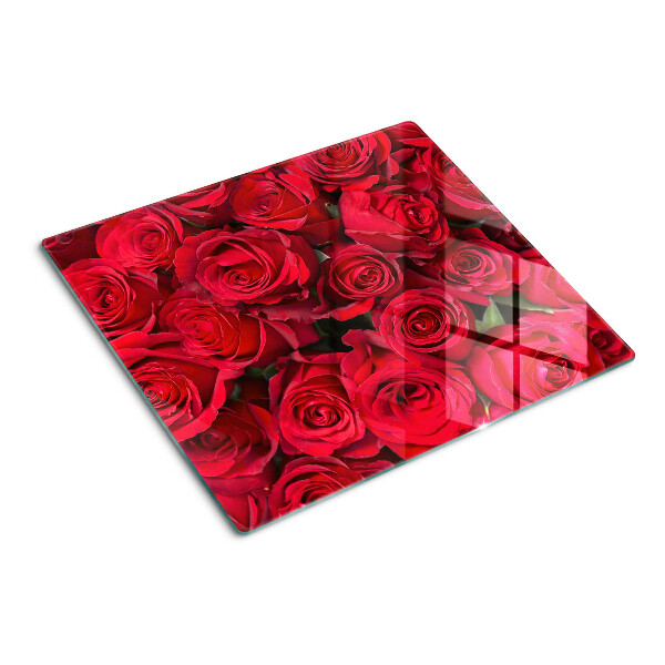 Tagliere in vetro temperato Rose rosse