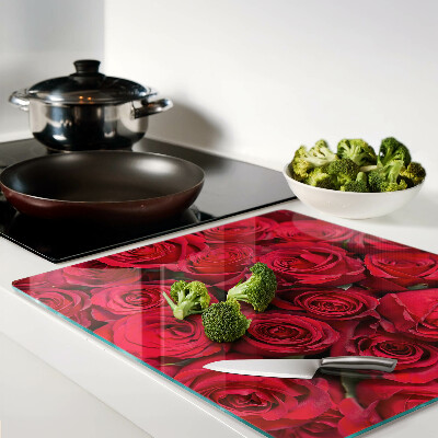 Tagliere in vetro temperato Rose rosse
