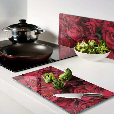 Tagliere in vetro temperato Rose rosse