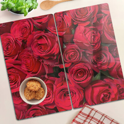 Tagliere in vetro temperato Rose rosse