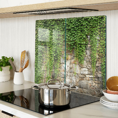 Tagliere in vetro temperato Parete verde con muschio