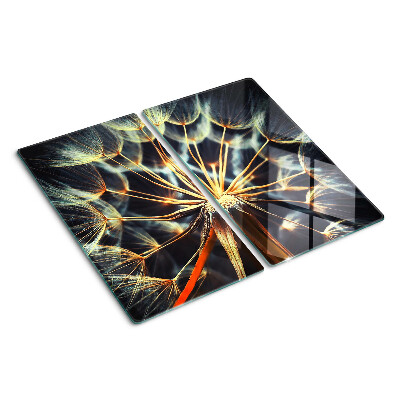 Tagliere in vetro Dente di leone nella macrofotografia