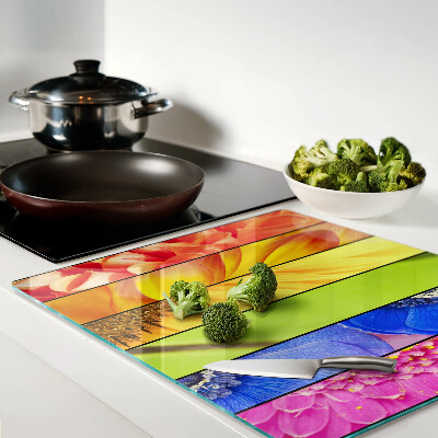 Tagliere in vetro temperato Motivi floreali dai colori intensi