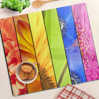 Tagliere in vetro temperato Motivi floreali dai colori intensi