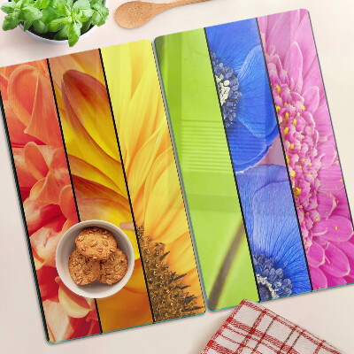 Tagliere in vetro temperato Motivi floreali dai colori intensi