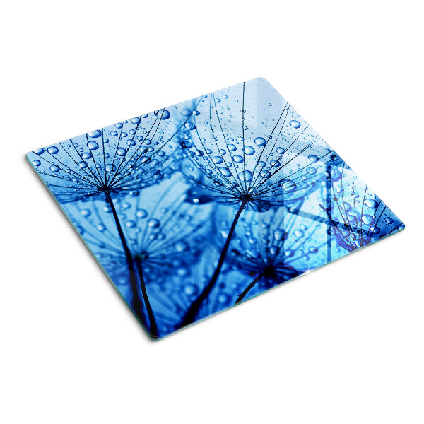 Tagliere in vetro temperato Fiori con gocce d'acqua
