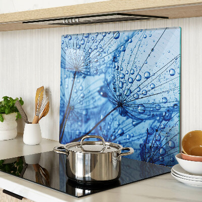 Tagliere in vetro temperato Fiori con gocce d'acqua