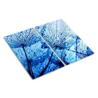 Tagliere in vetro temperato Fiori con gocce d'acqua
