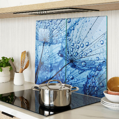 Tagliere in vetro temperato Fiori con gocce d'acqua