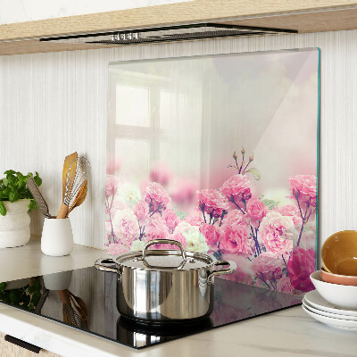 Tagliere in vetro Motivo floreale rosa
