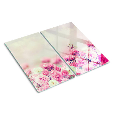 Tagliere in vetro Motivo floreale rosa