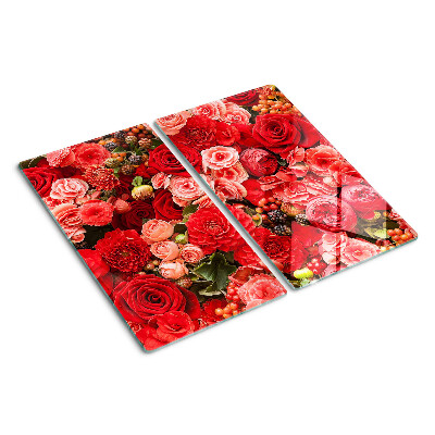 Tagliere in vetro temperato Motivo floreale con rose