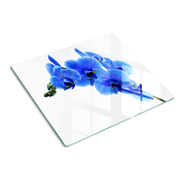 Tagliere in vetro temperato orchidee blu
