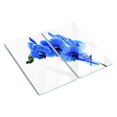 Tagliere in vetro temperato orchidee blu