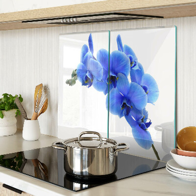 Tagliere in vetro temperato orchidee blu