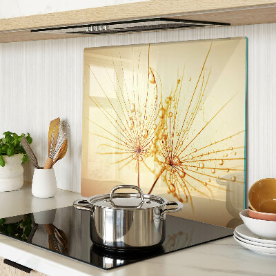 Tagliere in vetro Fiori con gocce d'acqua
