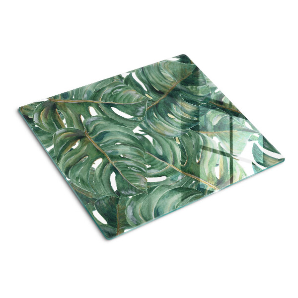 Tagliere in vetro Foglie di Monstera