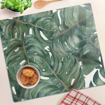 Tagliere in vetro Foglie di Monstera