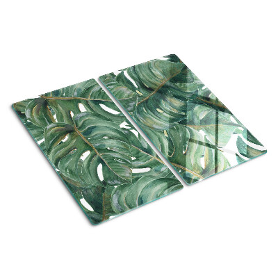 Tagliere in vetro Foglie di Monstera