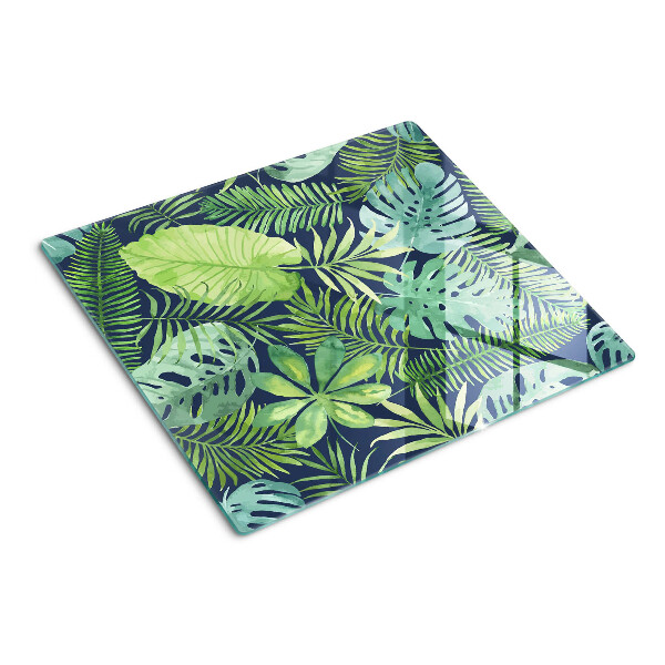 Tagliere in vetro vegetazione tropicale