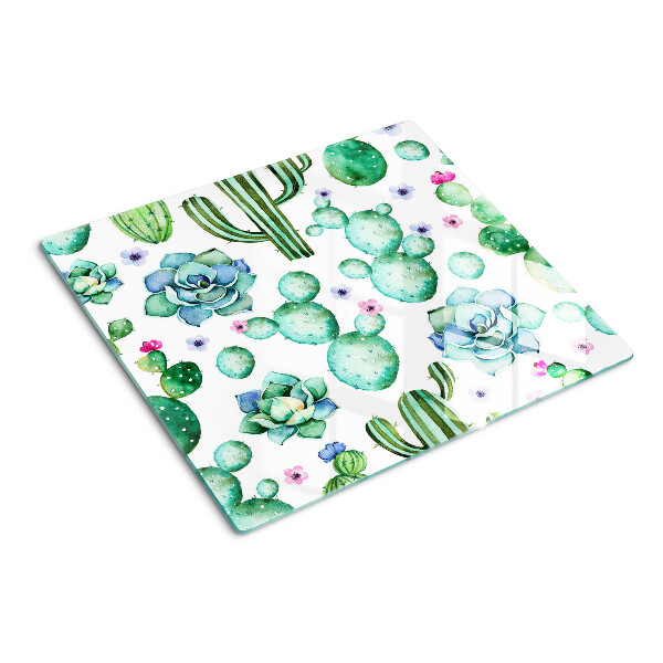 Tagliere in vetro Cactus e succulente